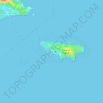 Corregidor topographic map, elevation, terrain