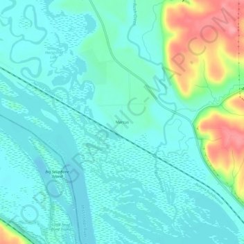 Marcus topographic map, elevation, terrain