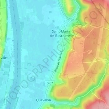 Le Brécy topographic map, elevation, terrain