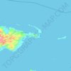 Los Negros Island topographic map, elevation, terrain