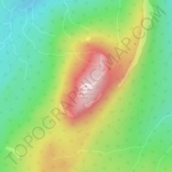 Terrace Mountain topographic map, elevation, terrain