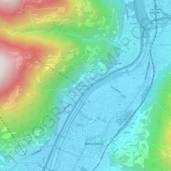 Lusanico topographic map, elevation, terrain
