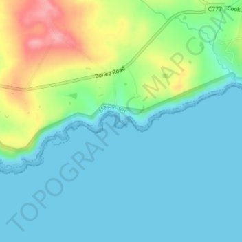 The Blowhole topographic map, elevation, terrain