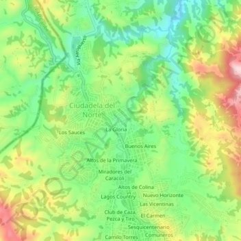 Villa Mar topographic map, elevation, terrain