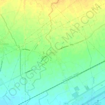 Beano topographic map, elevation, terrain