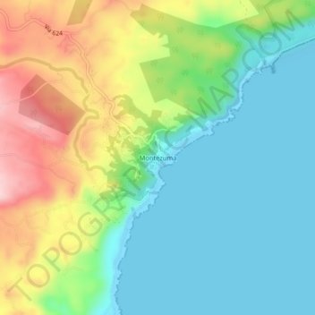 Montezuma topographic map, elevation, terrain