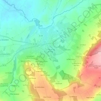 Le Moulin de la Forge topographic map, elevation, terrain