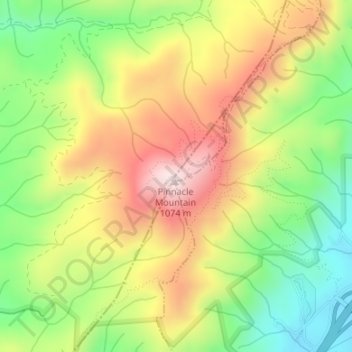 Buffalo Mountain topographic map, elevation, terrain