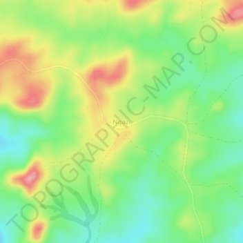 Ngazi topographic map, elevation, terrain