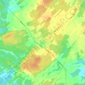 Elgin topographic map, elevation, terrain