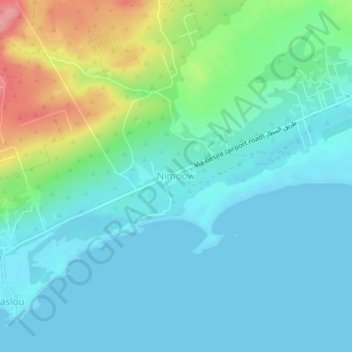 Nimoow topographic map, elevation, terrain