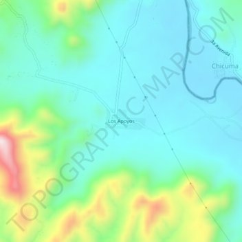 Los Apoyos topographic map, elevation, terrain