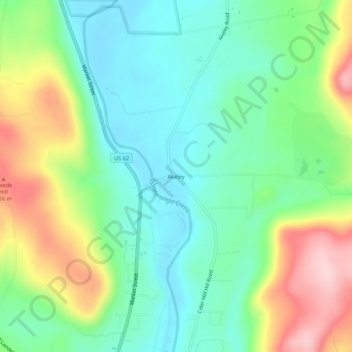 Akeley topographic map, elevation, terrain