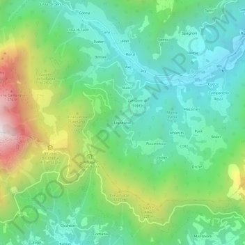 Lighezzoli topographic map, elevation, terrain