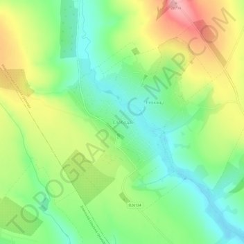 Sloboda topographic map, elevation, terrain