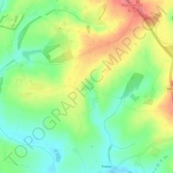 Michaelchurch topographic map, elevation, terrain