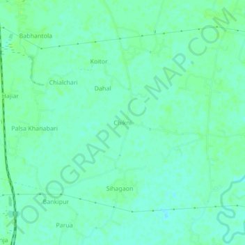 Chikni topographic map, elevation, terrain