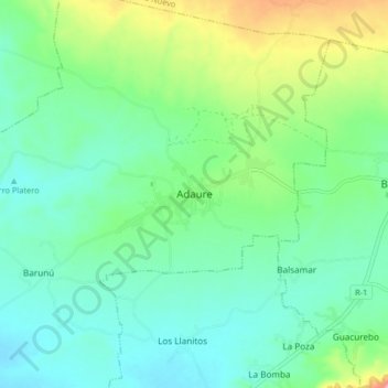 Adaure topographic map, elevation, terrain