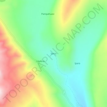 Sarco topographic map, elevation, terrain