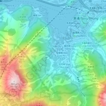 Lam Che topographic map, elevation, terrain