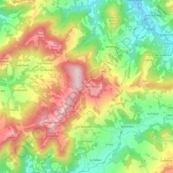 Rocca de' Ghislanzoni topographic map, elevation, terrain