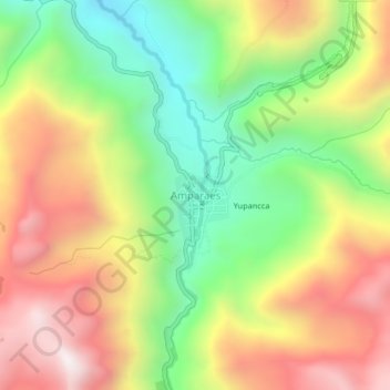 Amparaes topographic map, elevation, terrain