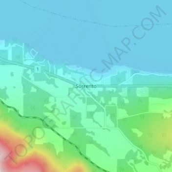 Sorrento topographic map, elevation, terrain
