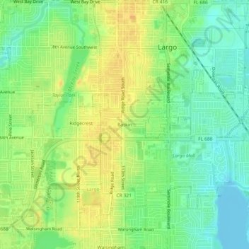 Baskin topographic map, elevation, terrain
