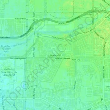 Quailwood topographic map, elevation, terrain