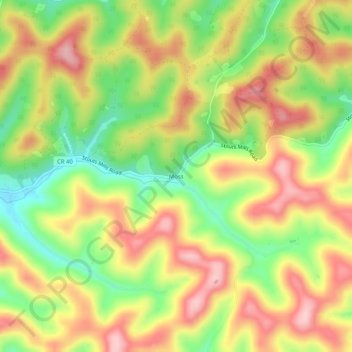 Moss topographic map, elevation, terrain