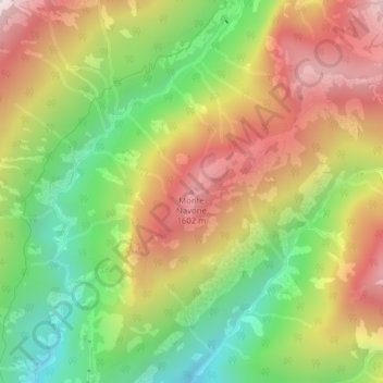 Monte Navone topographic map, elevation, terrain