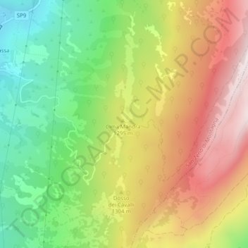 Due Pozze topographic map, elevation, terrain