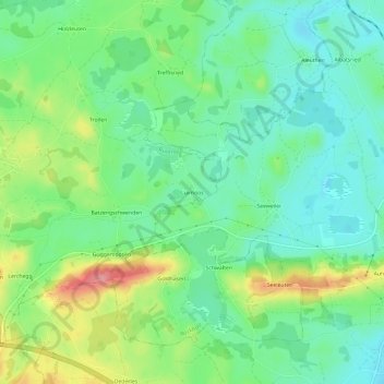 Luimoos topographic map, elevation, terrain