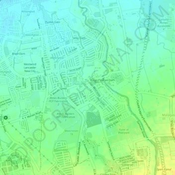 Kaliwa Dam topographic map, elevation, terrain