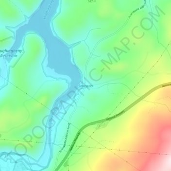 Selbysport topographic map, elevation, terrain