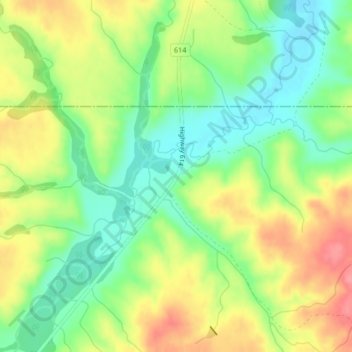 Klintonel topographic map, elevation, terrain