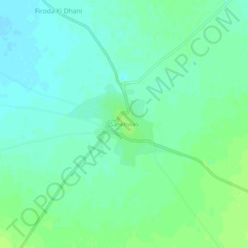 Sankhwas topographic map, elevation, terrain