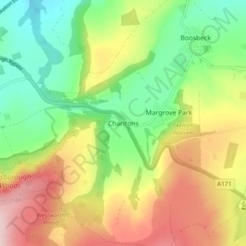 Charltons topographic map, elevation, terrain
