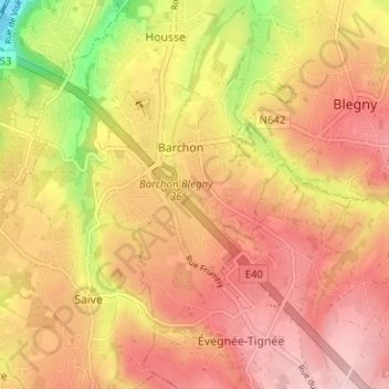 Les Aunois topographic map, elevation, terrain