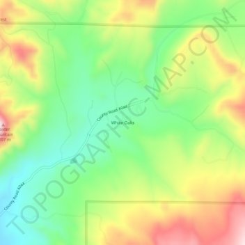 White Oaks topographic map, elevation, terrain