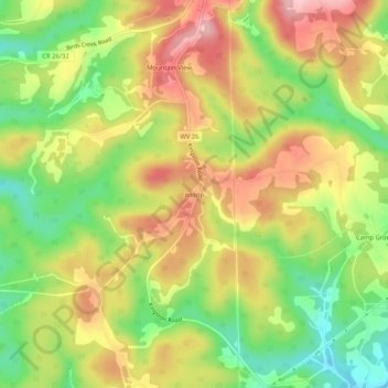 Jessop topographic map, elevation, terrain