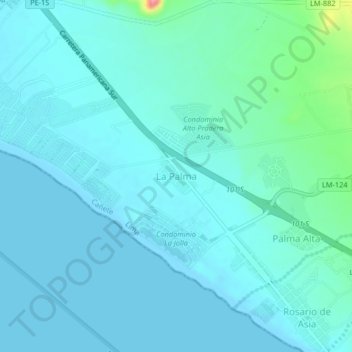 La Palma topographic map, elevation, terrain