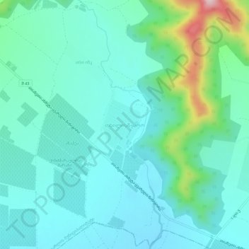 Tkhilistskaro topographic map, elevation, terrain