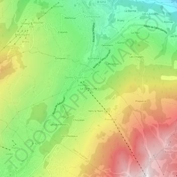 La Demi-Lune topographic map, elevation, terrain