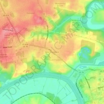 New Providence topographic map, elevation, terrain