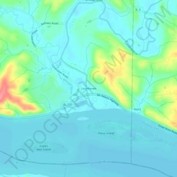 Lockhaven topographic map, elevation, terrain
