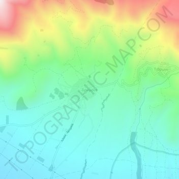 Drimea topographic map, elevation, terrain