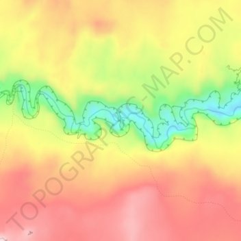 Coyote Natural Bridge topographic map, elevation, terrain