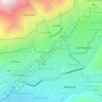 Puca Puca topographic map, elevation, terrain