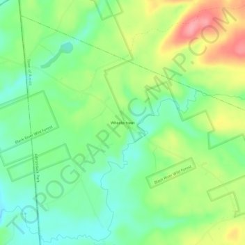 Wheelertown topographic map, elevation, terrain